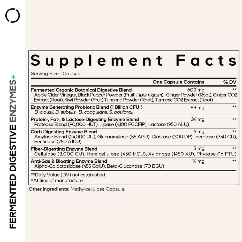Codeage Digestion Fermented Digestive Enzymes Supplement - Bodybuilding.com